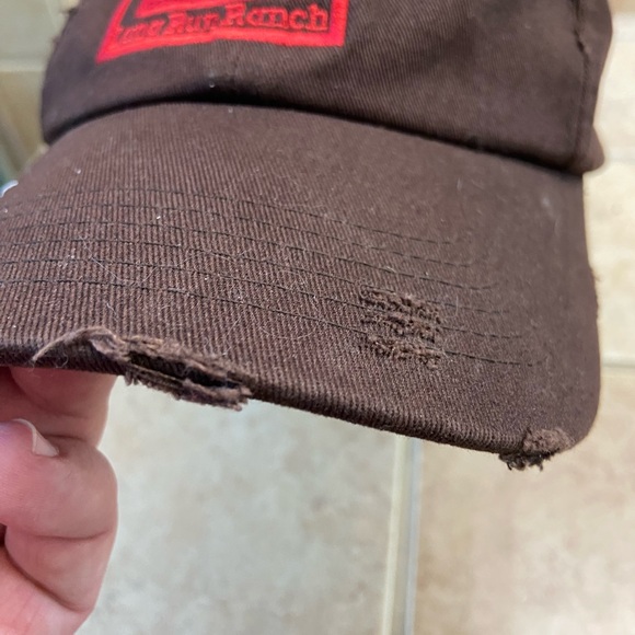 Distressed Long Run Ranch Brown Strap Back Baseball Hat Women’s OS Equestrian - Picture 8 of 8
